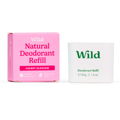 5060968411565 Wild Desodorizante Natural Recarga Flor de Cerejeira 40g