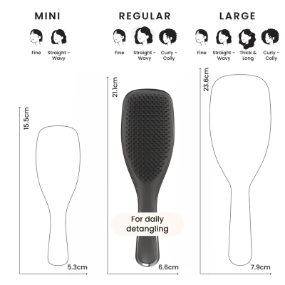 Tangle Teezer Escova Detangler Chrome Silver 21.1cm | Farmácia d'Arrábida