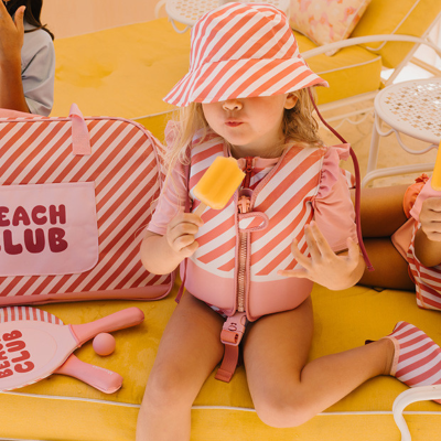 Monnëka Chapéu Reversível Stripes Bloom & Blush M 18-36 | Circunferência craniana 50-51 | Farmácia d'Arrábida