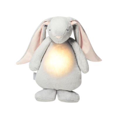 5903943986576 Moonie 2.0 Coelho Peluche Sensorial Cinzento | Com Luz - Ajuda Sono Bebé