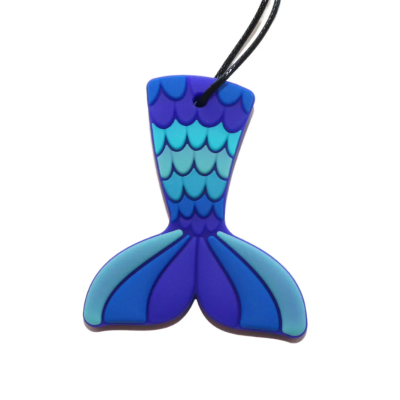 Jellystone Colar 30cm Mordedor Sereia Azul | +3A Para Ansiedade Infantil