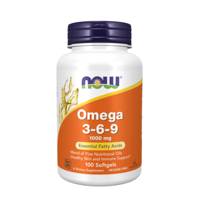 1002335 NOW Omega 3-6-9 1000 mg 100 Softgels | Ómega 3 6 9 para Saúde do Coração, Pele e Imunidade