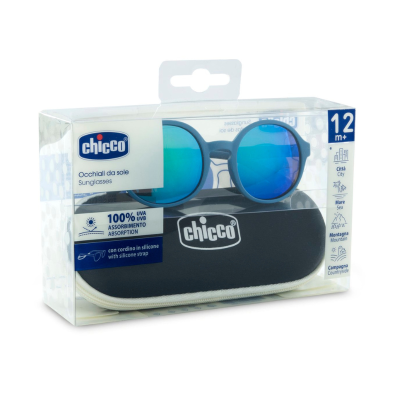 Chicco Óculos de Sol Azuis com Lente Espelhada +12M | Farmácia d'Arrábida