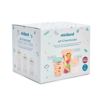 Miniland Set 6 Recipientes Herméticos Dreamland | Farmácia d'Arrábida