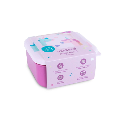 Miniland Conjunto 3 Lancheiras Fantasia Unicórnio | Farmácia d'Arrábida