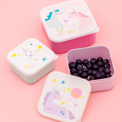 Miniland Conjunto 3 Lancheiras Fantasia Unicórnio | Farmácia d'Arrábida