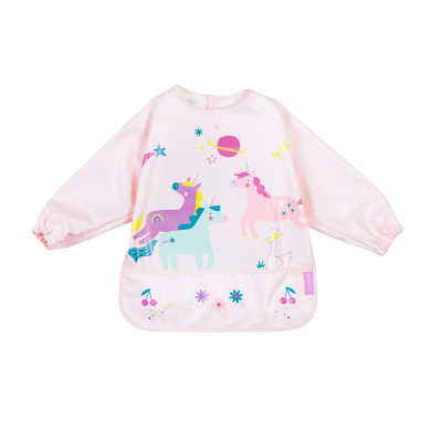 Miniland Babete Impermeável com Mangas Fantasia Unicórnio | Babete Bebé com Bolso 6M+