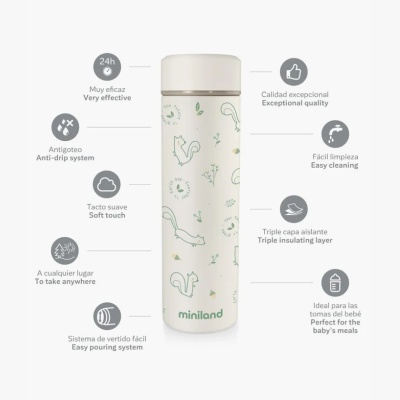 Miniland Termo Líquidos Chip Natur Thermy 450ml | Farmácia d'Arrábida