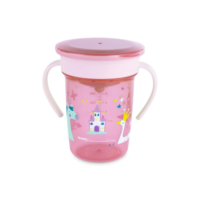 8413082896492 Miniland Copo de Aprendizagem 360º Fantasia Unicórnio 260ml | Copo Antiderrame Bebé 6M+