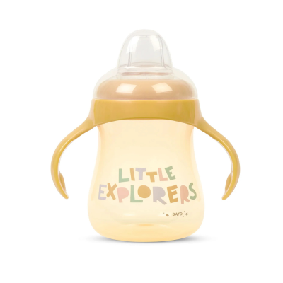 8424568514052 Saro Copo Anti-Gotas Little Explorers 250ml Mostarda | Copo Treino Bebé com Bico Silicone