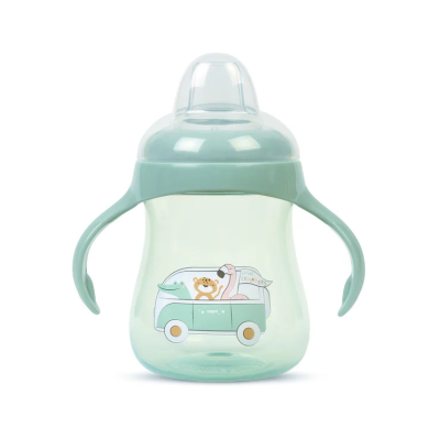 8424568514045 Saro Copo Anti-Gotas Little Explorers 250ml Verde | Copo Treino Bebé com Bico Silicone