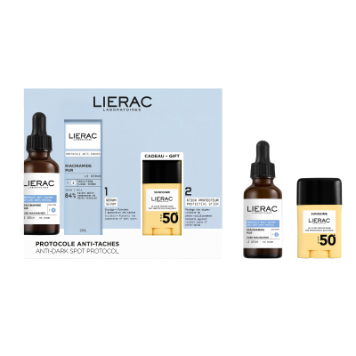 7587261 Lierac Coffret Protocolo Antimanchas Sérum 30ml + Stick SPF50+ 10g | Manchas Rosto