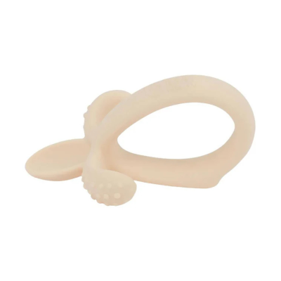 3661276192850 BabyMoov Colher de Dentição Bege Silicone 4M+ | Mordedor e Colher Ergonómica Bebé