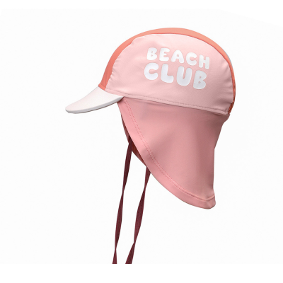 8434149870088 Monnëka Chapéu Bebé Praia UV50+ Stripes Bloom & Blush M 12-24 Meses