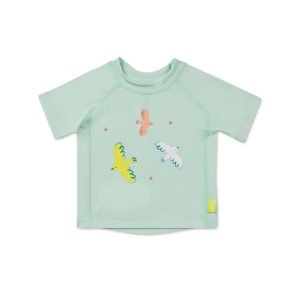 Saro T-Shirt Proteção Solar Tropicool Mint  3-6 Meses | Estampado animal print rosa