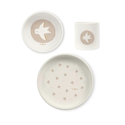 8424568176403 Saro Conjunto Alimentação Silicone Bebé Foodie Fly Free | Prato, Tigela e Copo BLW Antiderrame