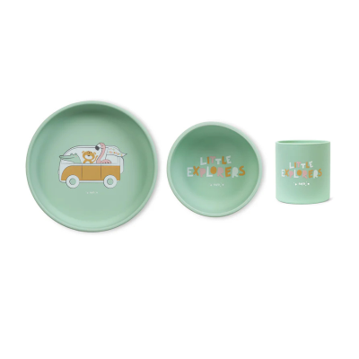 Saro Conjunto Alimentação Silicone Foodie Little Explores | Farmácia d'Arrábida