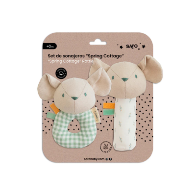 Saro Conjunto de Chocalhos Bebé Spring Cottage | Farmácia d'Arrábida