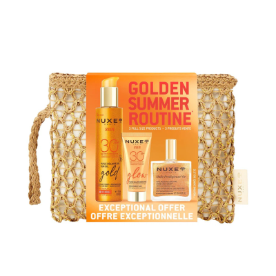 7611368 Nuxe Golden Summer Routine Bolsa | Kit Solar SPF30 + Huile Prodigieuse Or