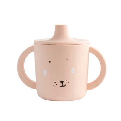 Trixie Copo Aprendizagem Silicone Mrs. Rabbit 4M+ | Sippy Cup Anti-Derrame Bebé com Pegas