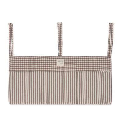 8435748611126 Walking Mum Organizador de Berço Praliné Vichy Moka | Bolsos Bebé Cama Arrumação