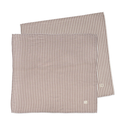 Walking Mum Pack 2 Musselinas Vichy Moka 70x70cm | Farmácia d'Arrábida