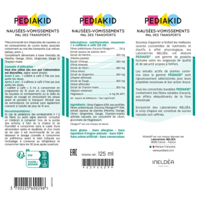 Pediakid Náuseas 125ml sabor Limão | Farmácia d'Arrábida
