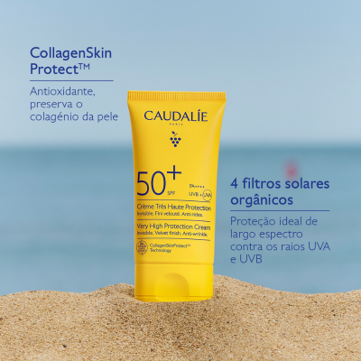 Caudalie Vinosun Creme Solar FPS50+ Rosto 50ml | Farmácia d'Arrábida