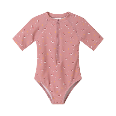 Monnëka Fato Banho com Fecho Whale Pink S 3-4Anos | Proteção Solar Praia e Piscina