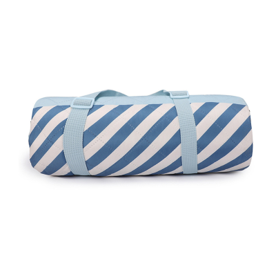 8434149330704 Monnëka Manta de Piquenique Stripes Blues & Beyond | Impermeável Anti-Areia com Alça