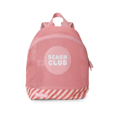 8434149540813 Monnëka Mochila Anti-Areia Stripes Bloom & Blush 30cm | Impermeável | 3 a 10 Anos
