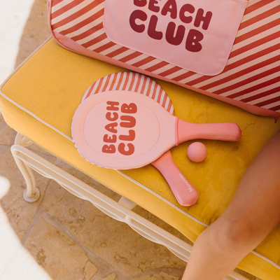 Monnëka Raquetes Neoprene Stripes Bloom & Blush + Bola | Farmácia d'Arrábida