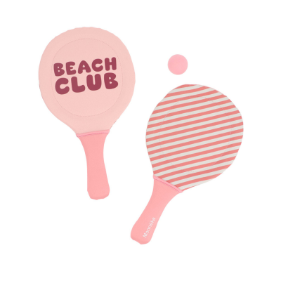 Monnëka Raquetes Neoprene Stripes Bloom & Blush | 2 Raquetes + Bola | +3 Anos