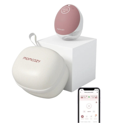 1002381 Momcozy Bomba Tira-Leite Rosa M9 Mãos-Livres Singular | Com App e 15 Níveis