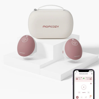 Momcozy Bomba Tira-Leite Rosa M9 Mãos-Livres Dupla | Farmácia d'Arrábida