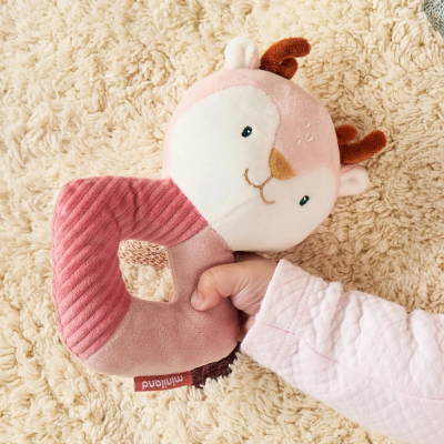 Miniland Baby Deer Chocalho Veado Rosa | Farmácia d'Arrábida