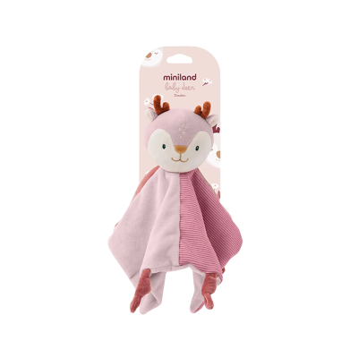 Minilan Baby Deer Doudou Veado Rosa | Peluche Bebé 0M+