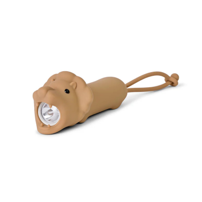 Saro Lanterna Infantil Silicone Leão | Luz LED Ajustável, Recarregável USB, Com Alça