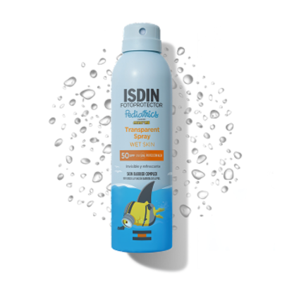 ISDIN Fotoprotector Pediatrics Transparent Spray Wet Skin FPS50 250ml | Farmácia d'Arrábida