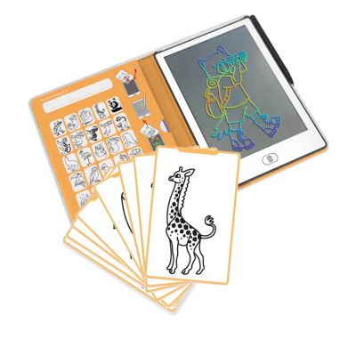 Kidywolf KIDYDRAW-MINI Animais Tablet de Desenho LCD Criança | 30 Ilustrações, Apagar com Botão +4 anos