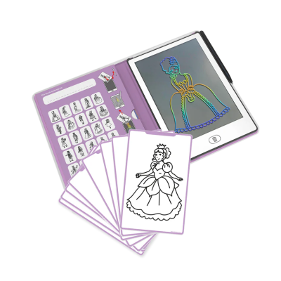 5407009182457 Kidywolf KIDYDRAW-MINI Princesas Tablet de Desenho LCD Criança | 30 Ilustrações, Apagar com Botão +4 anos