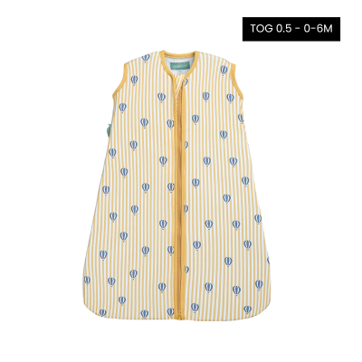 Molis&Co TOG 0.5 0-6meses Saco Cama Verão Balloons | Saco de Dormir de Verão, Algodão Respirável, +23ºC
