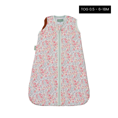 8436579287948 Molis&Co TOG 0.5 6-18meses Saco Cama Verão Summer Bloom | Saco de Dormir de Verão, Algodão Respirável, +23ºC