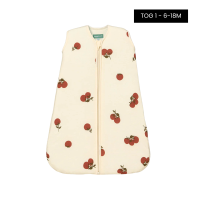 Molis&Co TOG 1 6-18meses Saco Cama Meia-Estação Tomatoes | Saco de Dormir Perfeito para temperaturas entre 21ºC e 24ºC