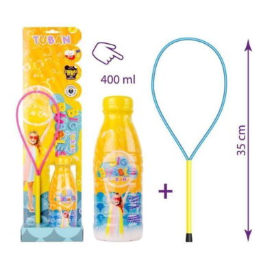5901087034405 TUBAN Kit Bolas de Sabão Gigantes 400ml com Aro 35cm | Brinquedo Exterior Crianças 3+