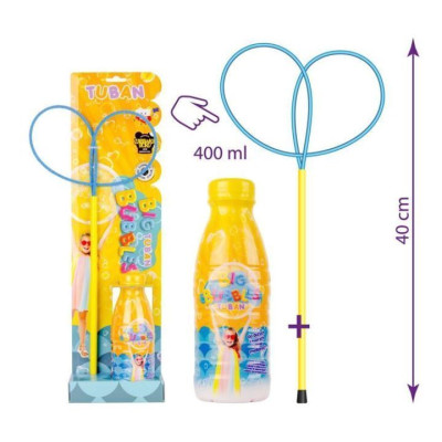 5901087032005 TUBAN Bolas de Sabão 400ml com Aro Borboleta 40cm | Kit Bolhas Crianças 3+