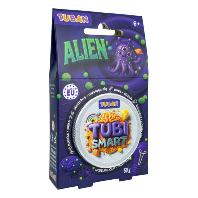 5901087038526 TUBI SMART Massa de Modelar Alien 50g | Plasticina Massa Elástica Criativa Crianças +6