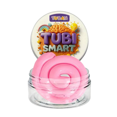 TUBI SMART Massa de Modelar Milky Pink 50g | Plasticina Massa de Modelar Elástica +6 Anos
