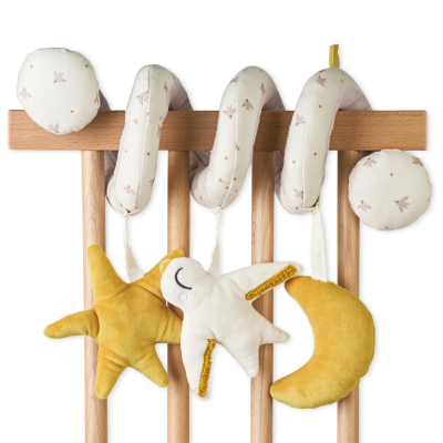 Saro Espiral com Roca Fly Free - Brinquedo Espiral para Carrinho e Berço com Sons