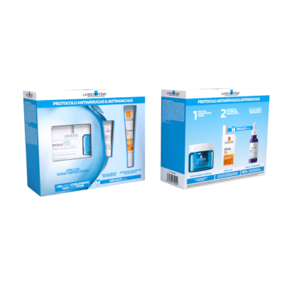 La Roche-Posay Coffret Hyalu B5 Creme+UVMune 400 SPF50+Mela B3 Sérum  | Farmácia d'Arrábida